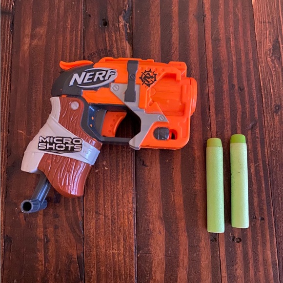 Nerf Micro Shots Zombie Strike Hammershot Blaster Gun Darts Toy +8 kids boy - Picture 2 of 5